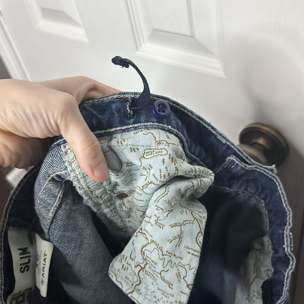 Ariat Boys 16 Slim B5 Bootcut Jeans Medium Wash Western - Picture 4 of 10